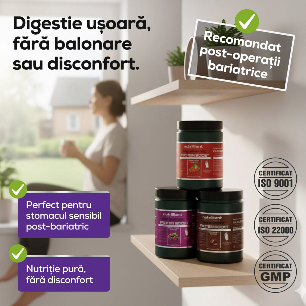 Pudra proteica naturala Nutrilliant din zer fermentat kefir fara aditivi