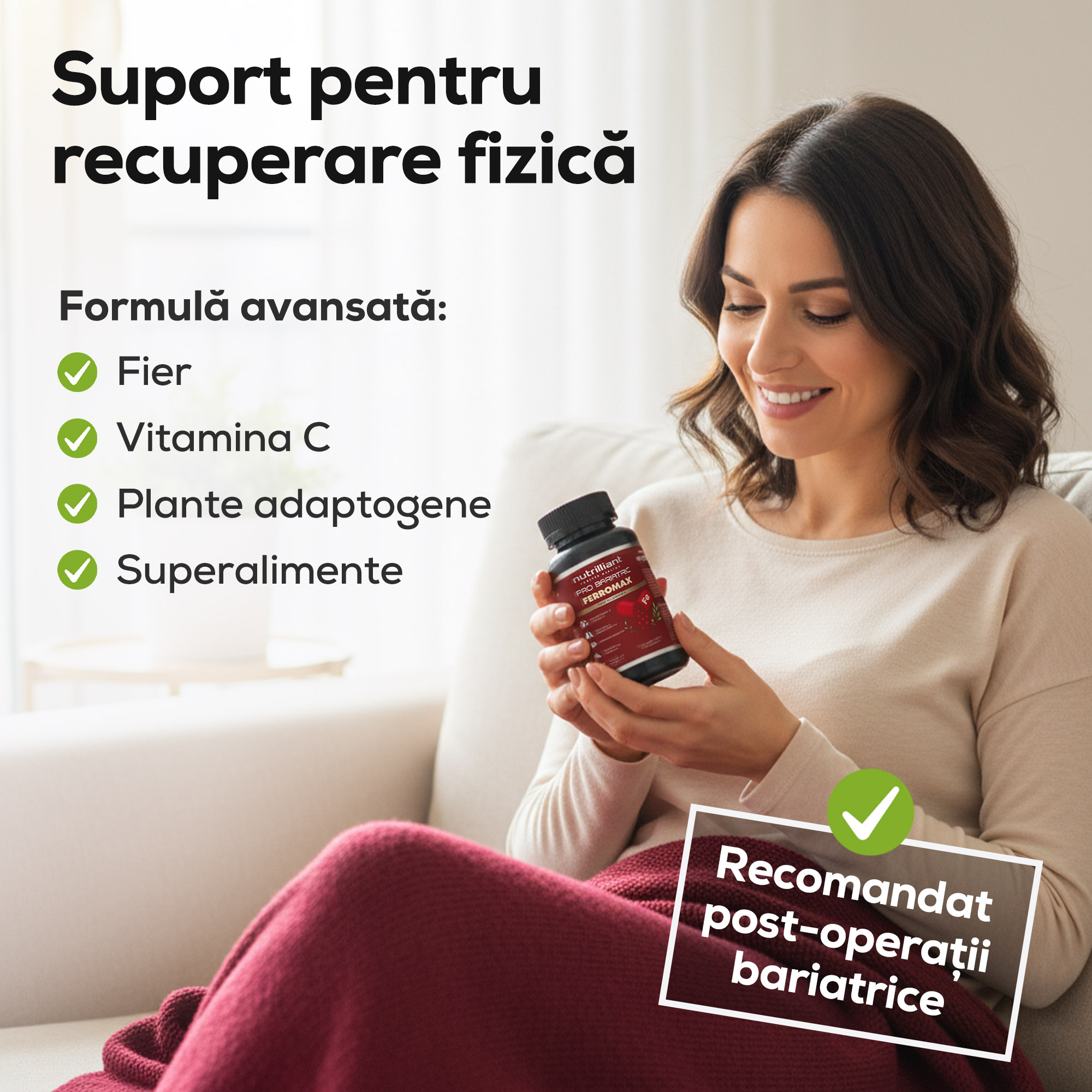 FERRO MAX | Fier cu Vitamina C pentru Energie și Combaterea Anemiei | Nutrilliant - imagine 3
