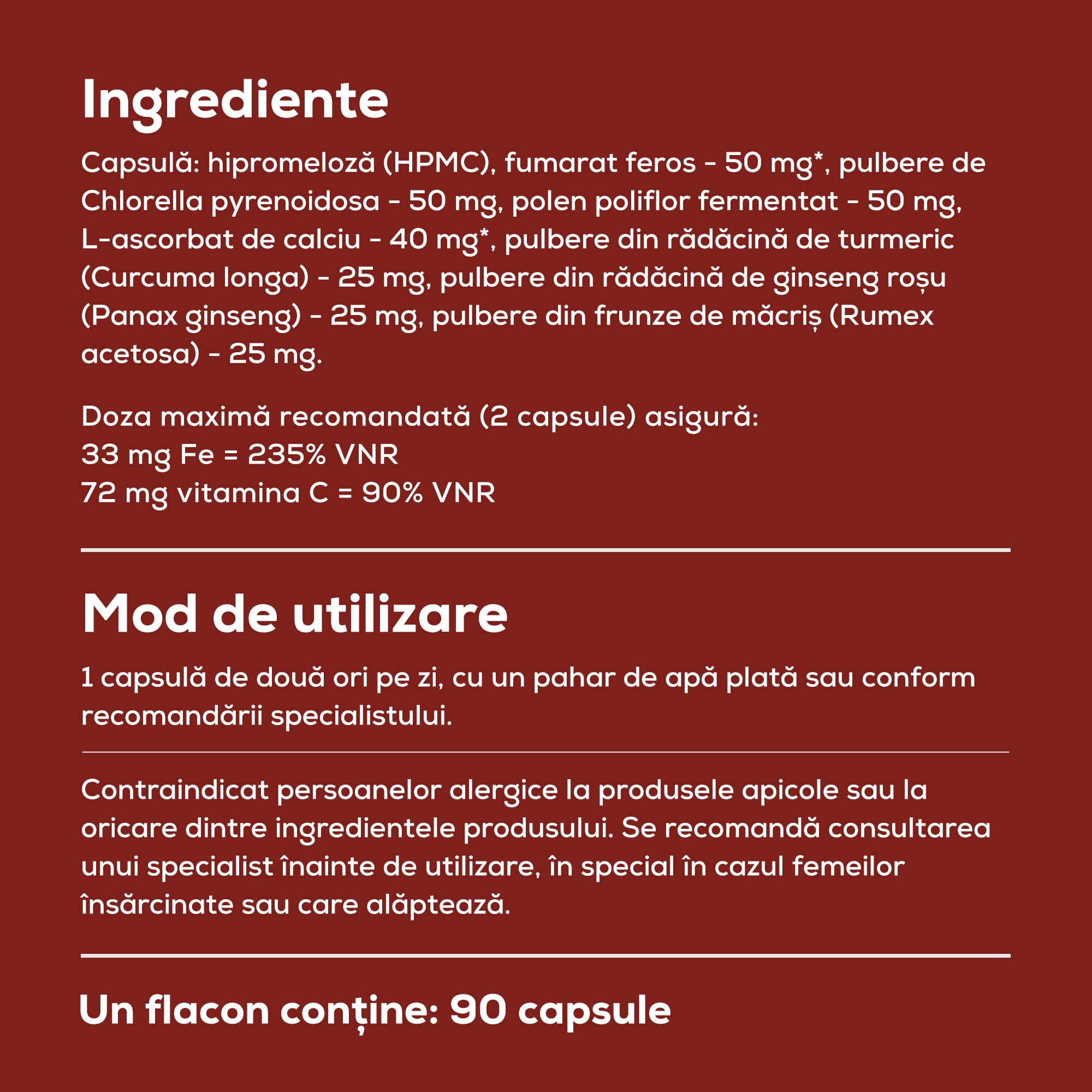 FERRO MAX | Fier cu Vitamina C pentru Energie și Combaterea Anemiei | Nutrilliant - imagine 4