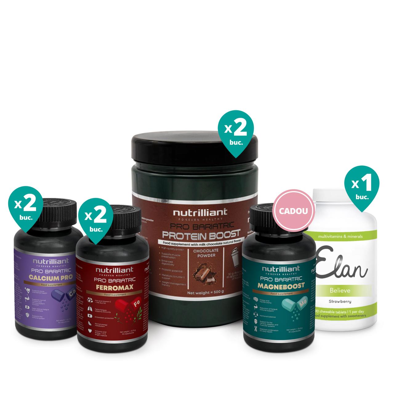 Pachet Gastric Sleeve 3 Luni Nutrilliant